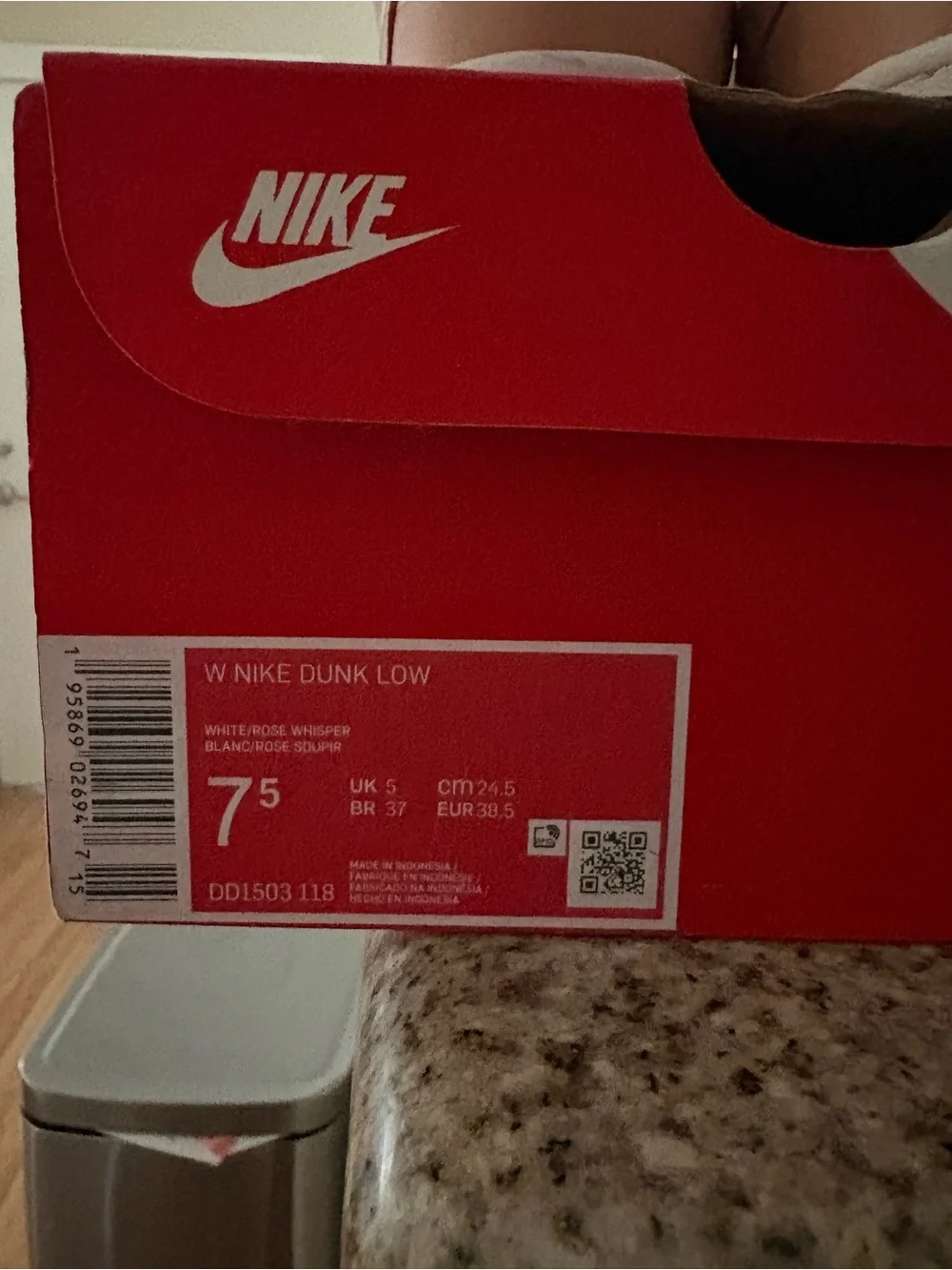 Nike Dunk Low in Tan and White